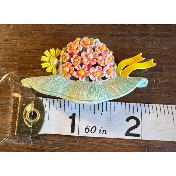Vintage Beatrix Jewelry BJ Jewel Flower Pin Brooch Accessory - Picture 8 of 16